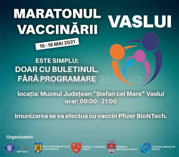 Maratonul de Vaccinare anti-COVID-19 în municipiul Vaslui